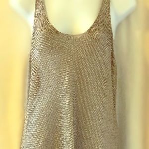 Zadig & Voltaire NWT Open Knit Metallic Tank Top